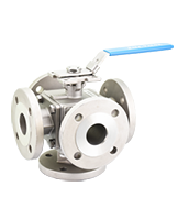 5 WAY BALL VALVE-FLANGED END