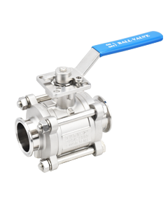 3-PC HIGH PURITY BALL VALVE-DIRECT MOUNT-CLAMP END