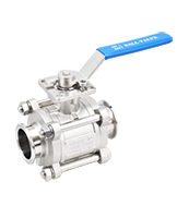 3-PC HIGH PURITY BALL VALVE-DIRECT MOUNT-CLAMP END