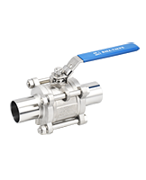 3-PC HIGH PURITY BALL VALVE-LONG BUTT WELD END