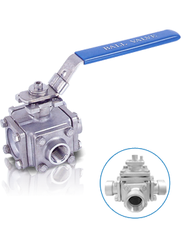 Valtec All Thread V-4WAY | 4-WAY Ball Valve, Multiport, 1000 PSI | Valtec